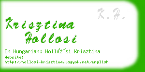 krisztina hollosi business card